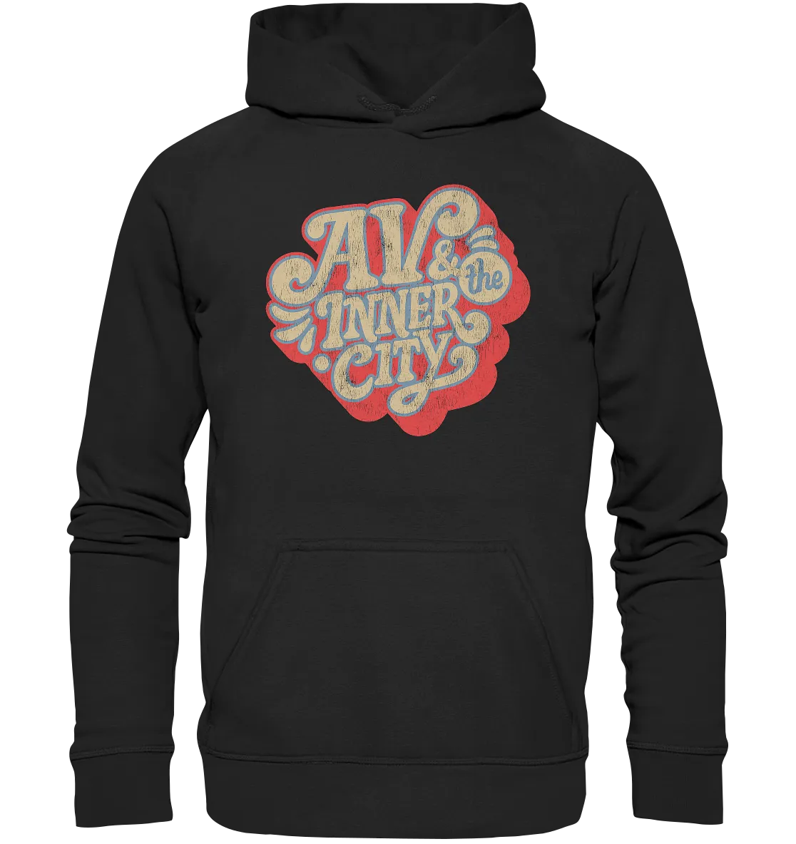 AV & the Inner City / Kids' Premium Hoodie - Orange and Yellow Logo