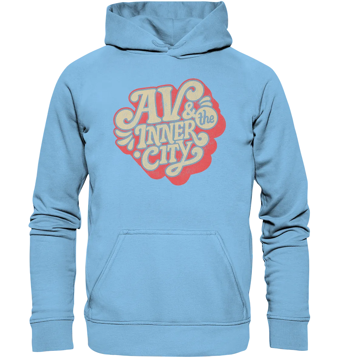 AV & the Inner City / Kids' Premium Hoodie - Orange and Yellow Logo