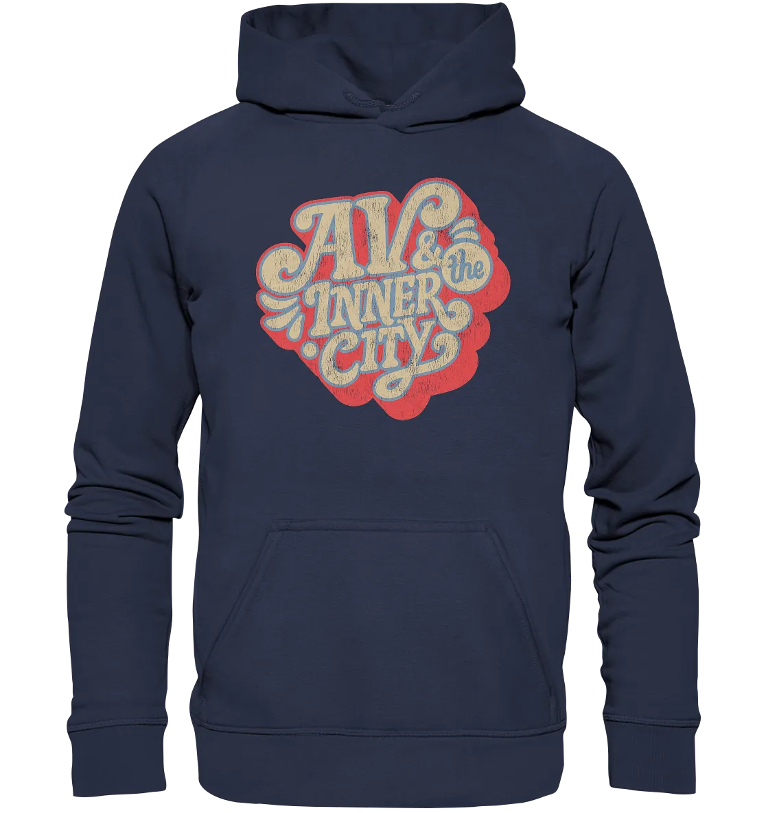 AV & the Inner City / Kids' Premium Hoodie - Orange and Yellow Logo