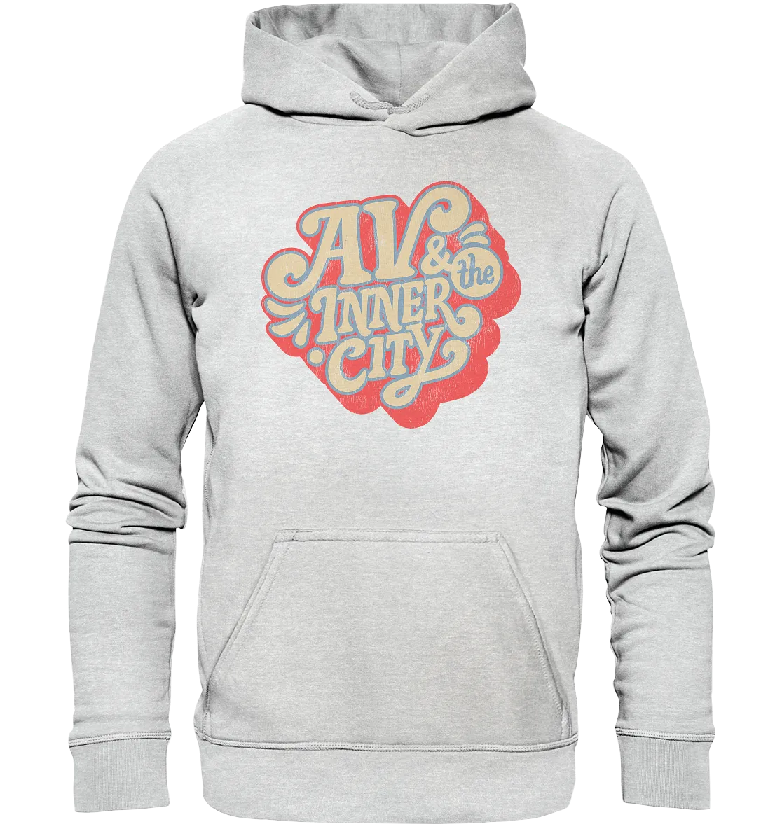 AV & the Inner City / Kids' Premium Hoodie - Orange and Yellow Logo