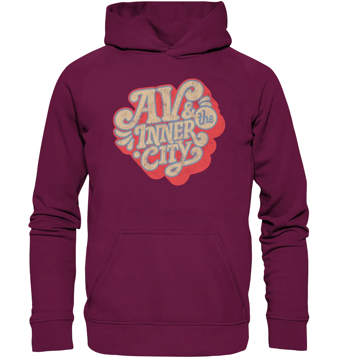 AV & the Inner City / Kids' Premium Hoodie - Orange and Yellow Logo