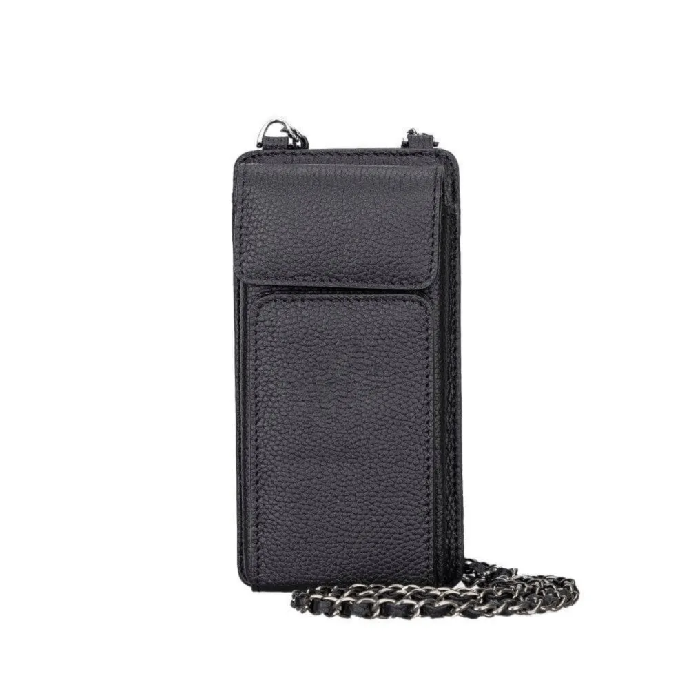Avjin Genuine Leather Crossbody Bag Compatible with Phones up to 6.9"