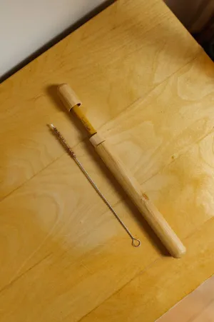 Bamboo Straw Tube Travel Case
