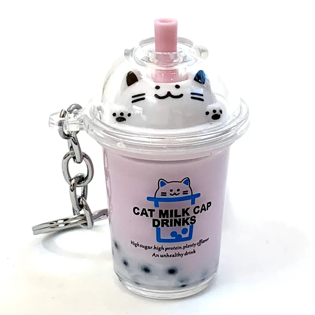 bcmini Cat Boba Tea Charm Keyring