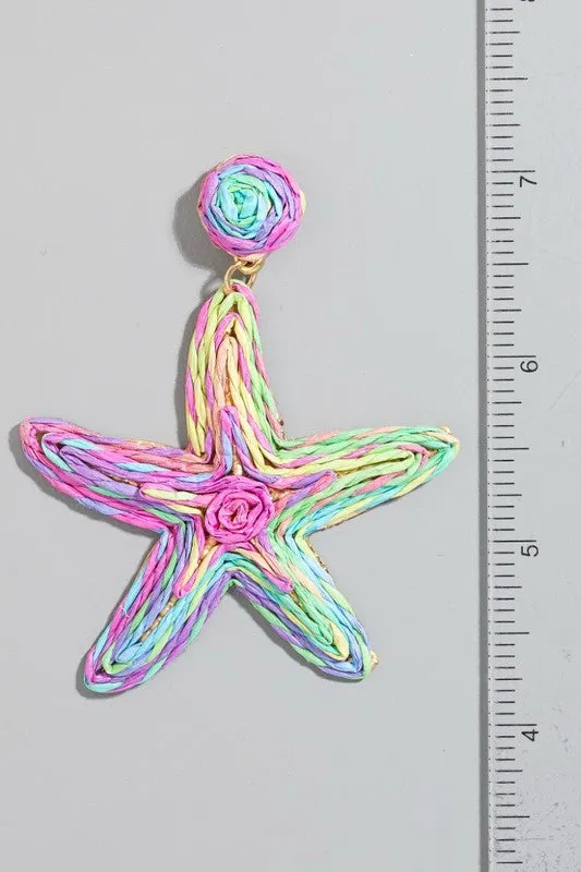 Becca Straw Starfish Earrings (3 Colors!)