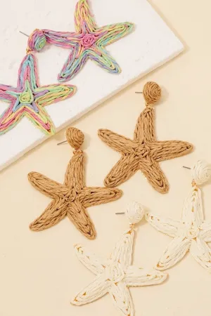 Becca Straw Starfish Earrings (3 Colors!)