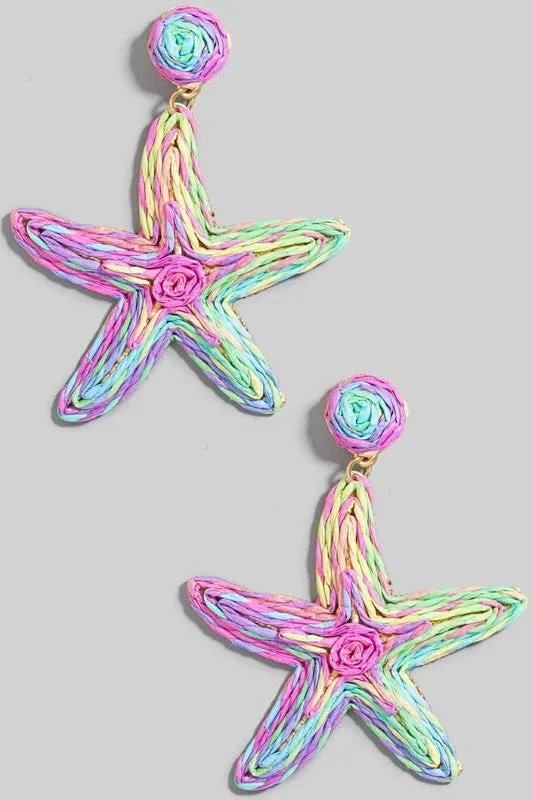 Becca Straw Starfish Earrings (3 Colors!)