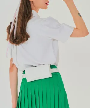 BENECIA 12 Logo Wide Magnet Hip Sack - White