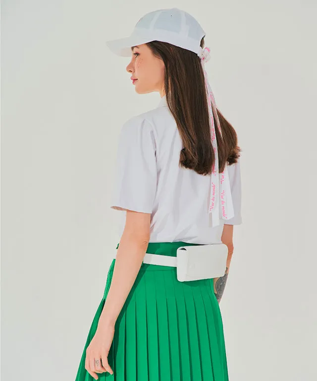 BENECIA 12 Logo Wide Magnet Hip Sack - White