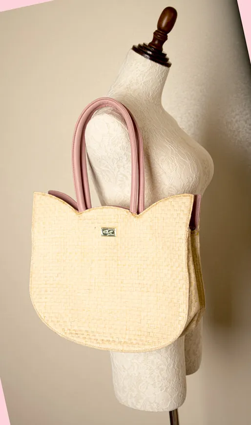 Betsey Johnson Straw Toe Beach Bag