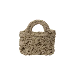 Bianca Lamé Micro Bag - Champagne