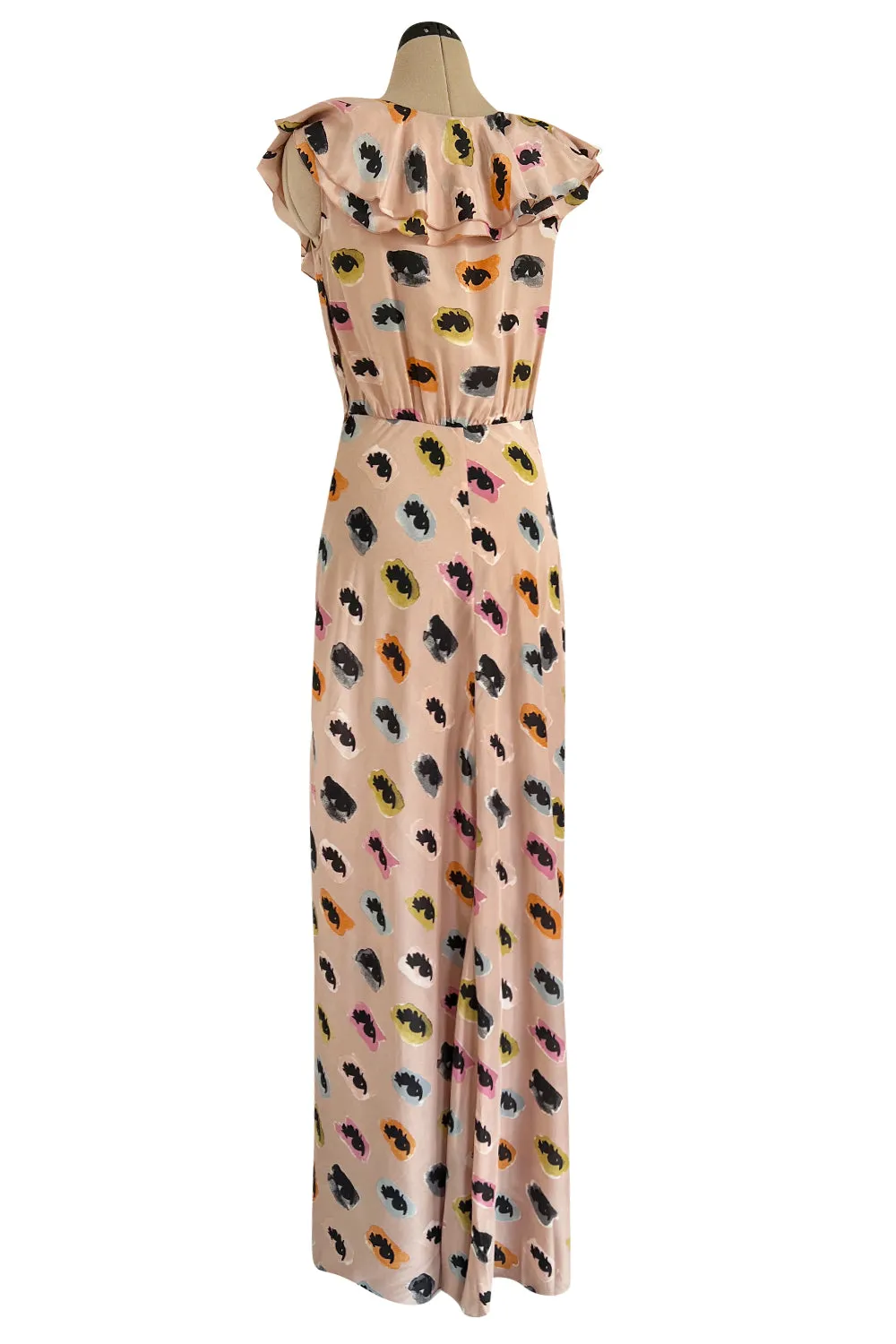Bias Cut Fall 2012 Moschino Cheap & Chic 'I See You' Silk Eye Print Ruffle Dress