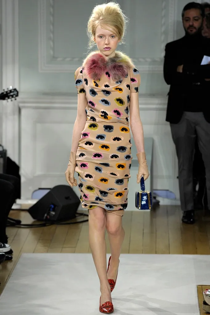 Bias Cut Fall 2012 Moschino Cheap & Chic 'I See You' Silk Eye Print Ruffle Dress