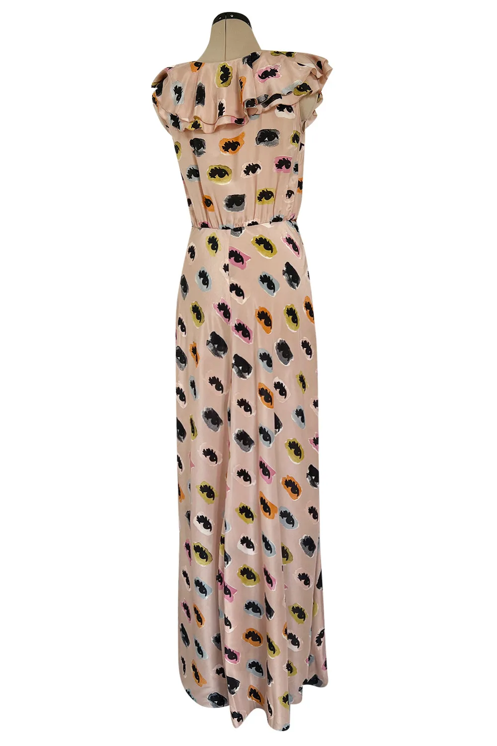 Bias Cut Fall 2012 Moschino Cheap & Chic 'I See You' Silk Eye Print Ruffle Dress