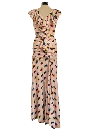 Bias Cut Fall 2012 Moschino Cheap & Chic 'I See You' Silk Eye Print Ruffle Dress