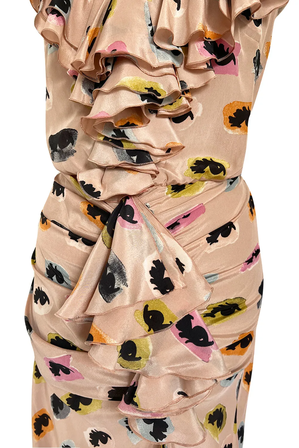 Bias Cut Fall 2012 Moschino Cheap & Chic 'I See You' Silk Eye Print Ruffle Dress