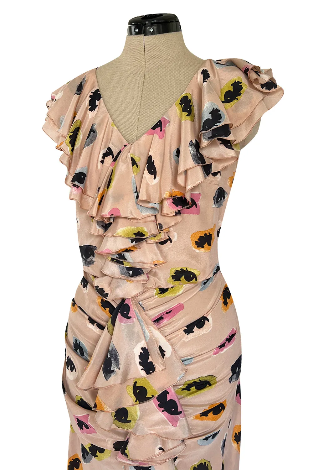 Bias Cut Fall 2012 Moschino Cheap & Chic 'I See You' Silk Eye Print Ruffle Dress