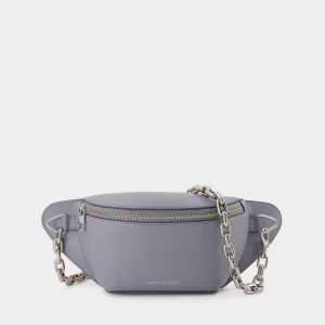 Biker Bumbag Belt Bag - Alexander Mcqueen -  Dove Grey - Leather