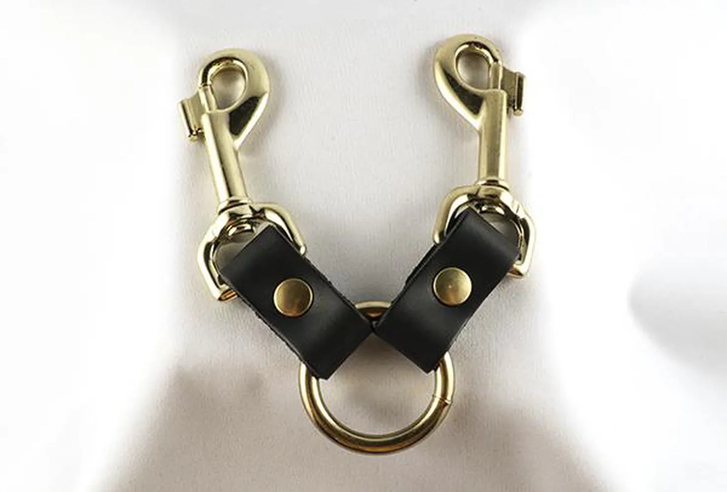 Black & Brass Two-Way Connector