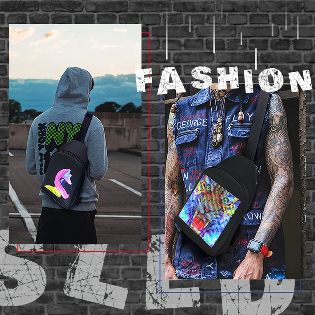 Black LED Sling Bag