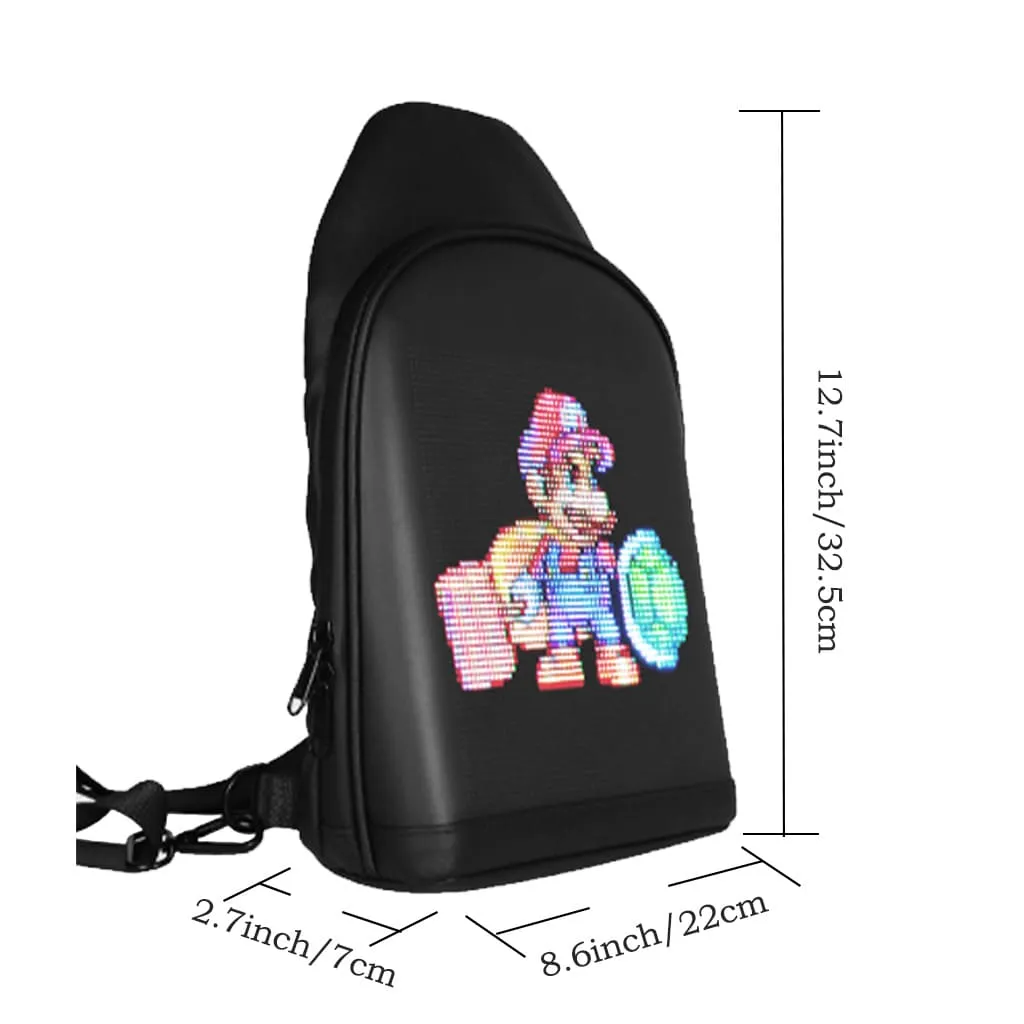 Black LED Sling Bag