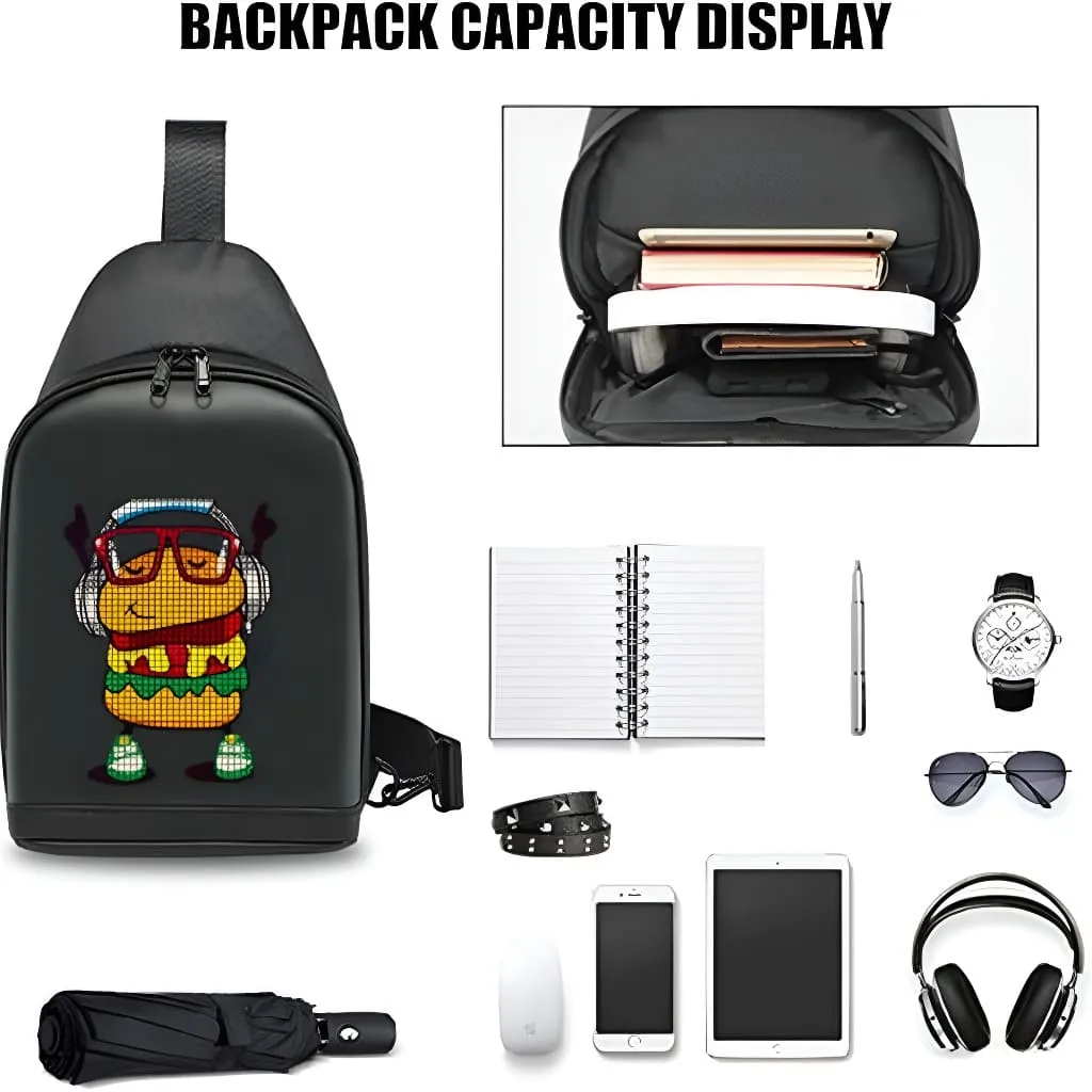 Black LED Sling Bag