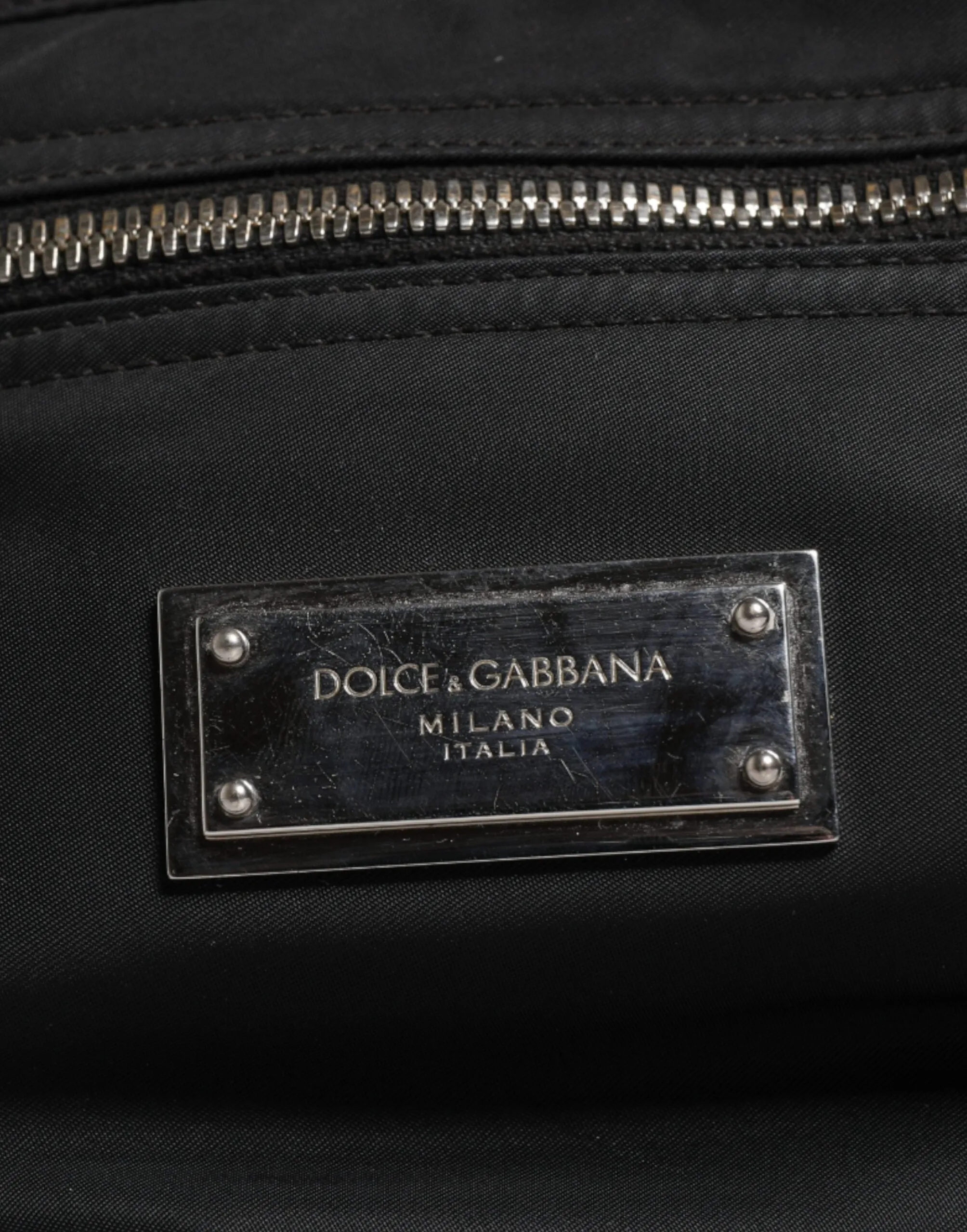 Black Nylon Logo Plaque Belt Waist Fanny Pack Bag