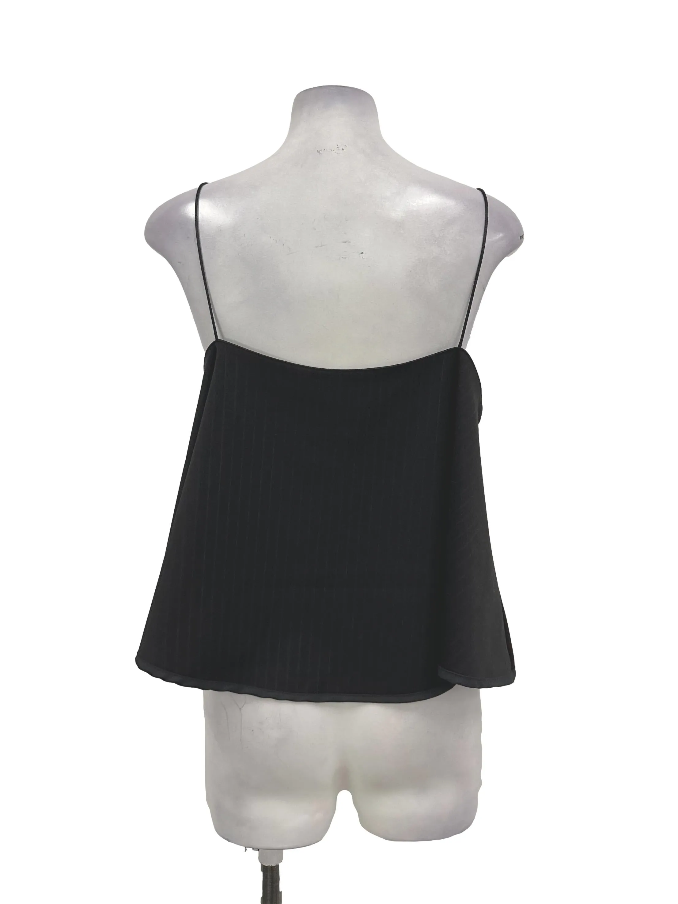 Black Striped Flare Cami Top