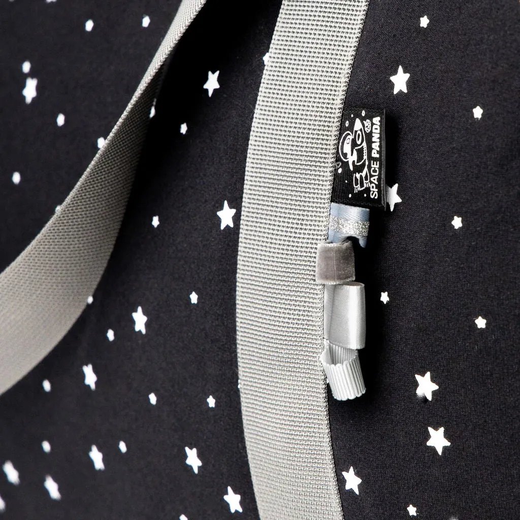 Black With White Stars Duffle Bag