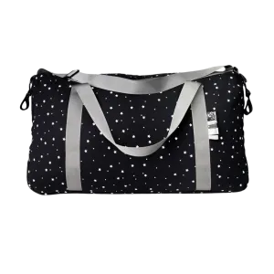 Black With White Stars Duffle Bag