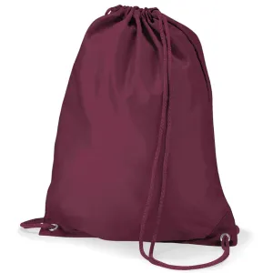 Blank Burgundy Drawstring Bag Gymsac