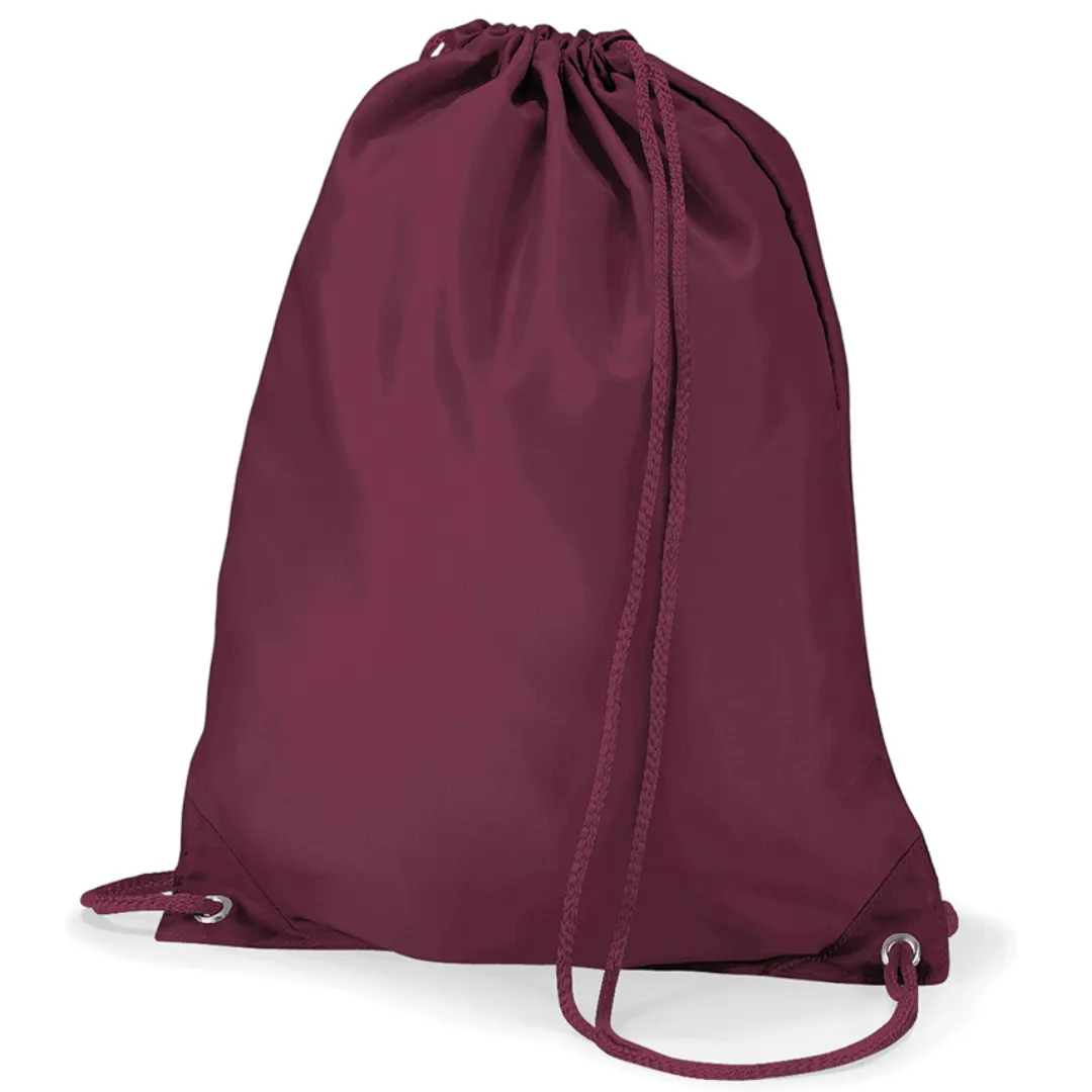 Blank Burgundy Drawstring Bag Gymsac