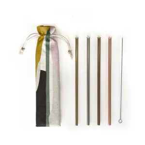 Blocks Reusable 6 Piece Straw Set