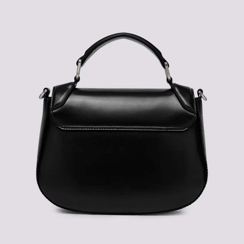 BORSA Grace in PELLE spazzolata nera