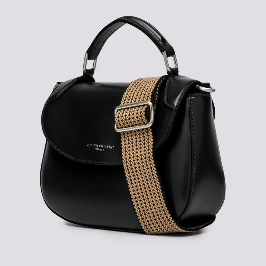 BORSA Grace in PELLE spazzolata nera