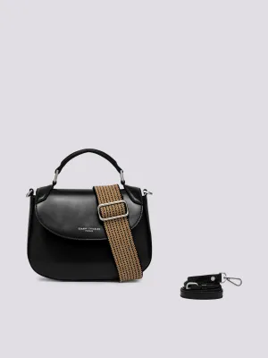 BORSA Grace in PELLE spazzolata nera