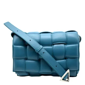 BOTTEGA VENETA Padded Cassette Lambskin Leather Crossbody Bag Windswept