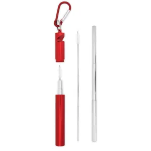 Bottle Opener Telescopic Straw (Red)