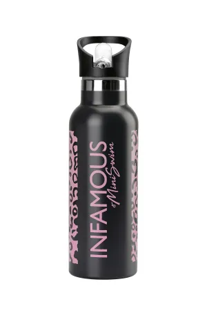 Bottle with Straw - Mellow Leopard