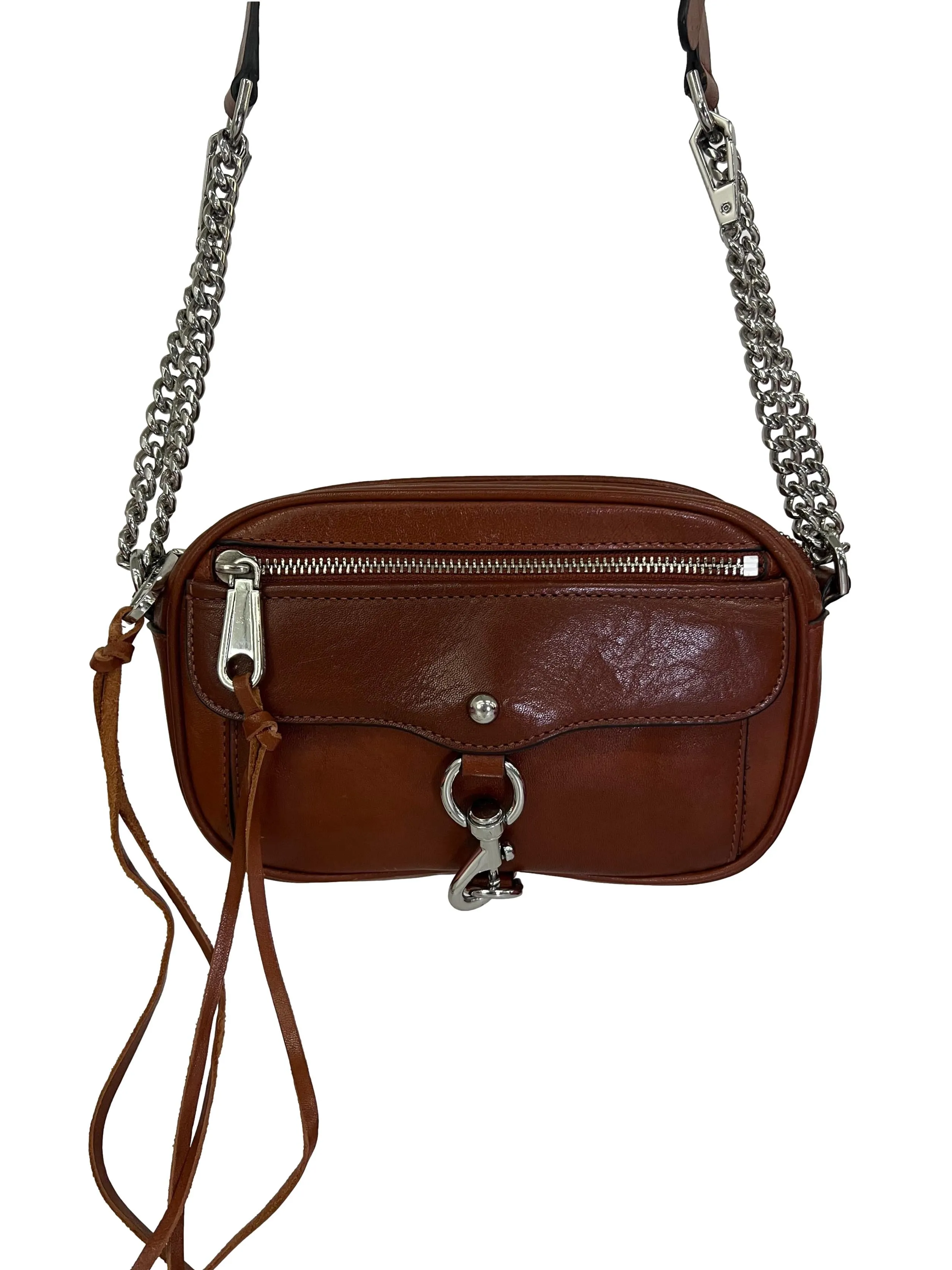Brown Pu Leather Crossbody Bag
