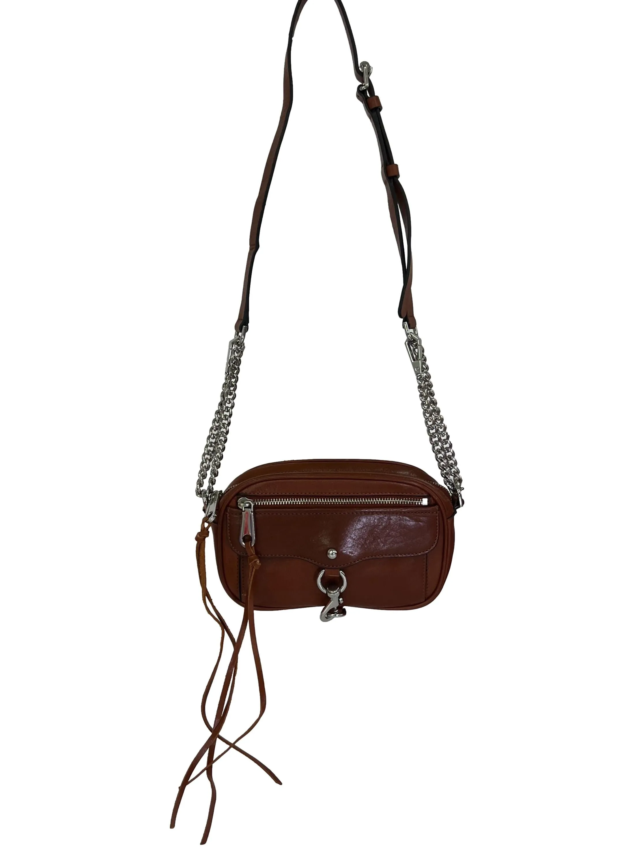 Brown Pu Leather Crossbody Bag