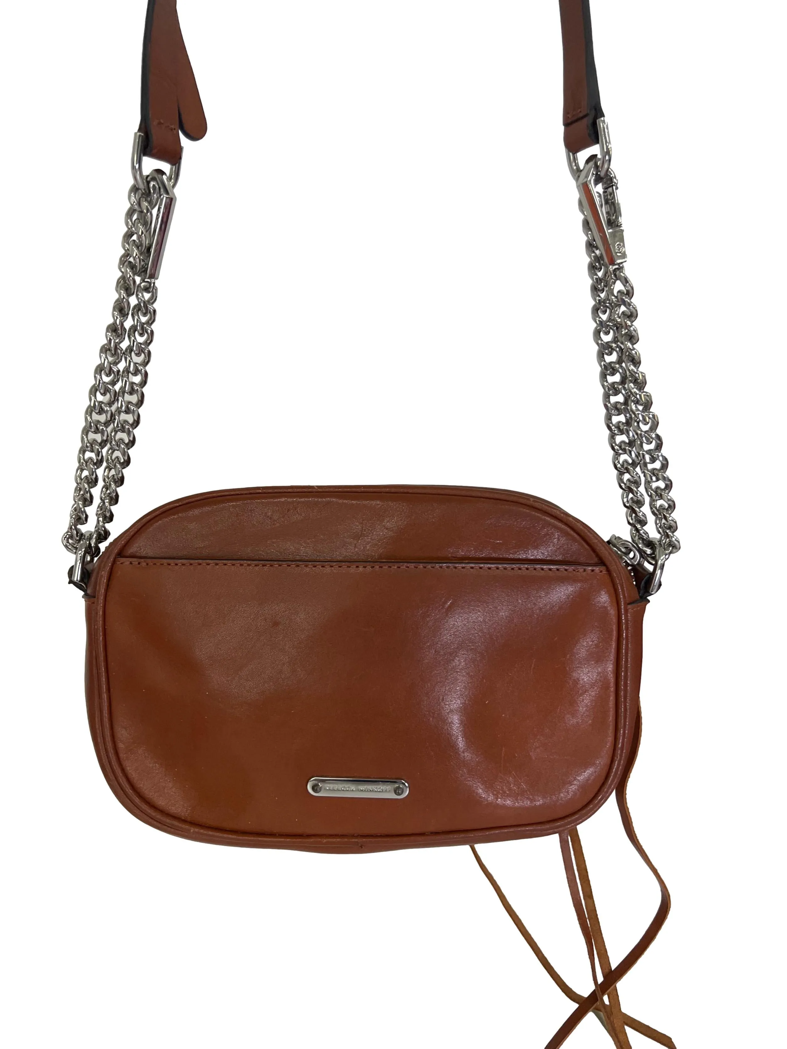 Brown Pu Leather Crossbody Bag