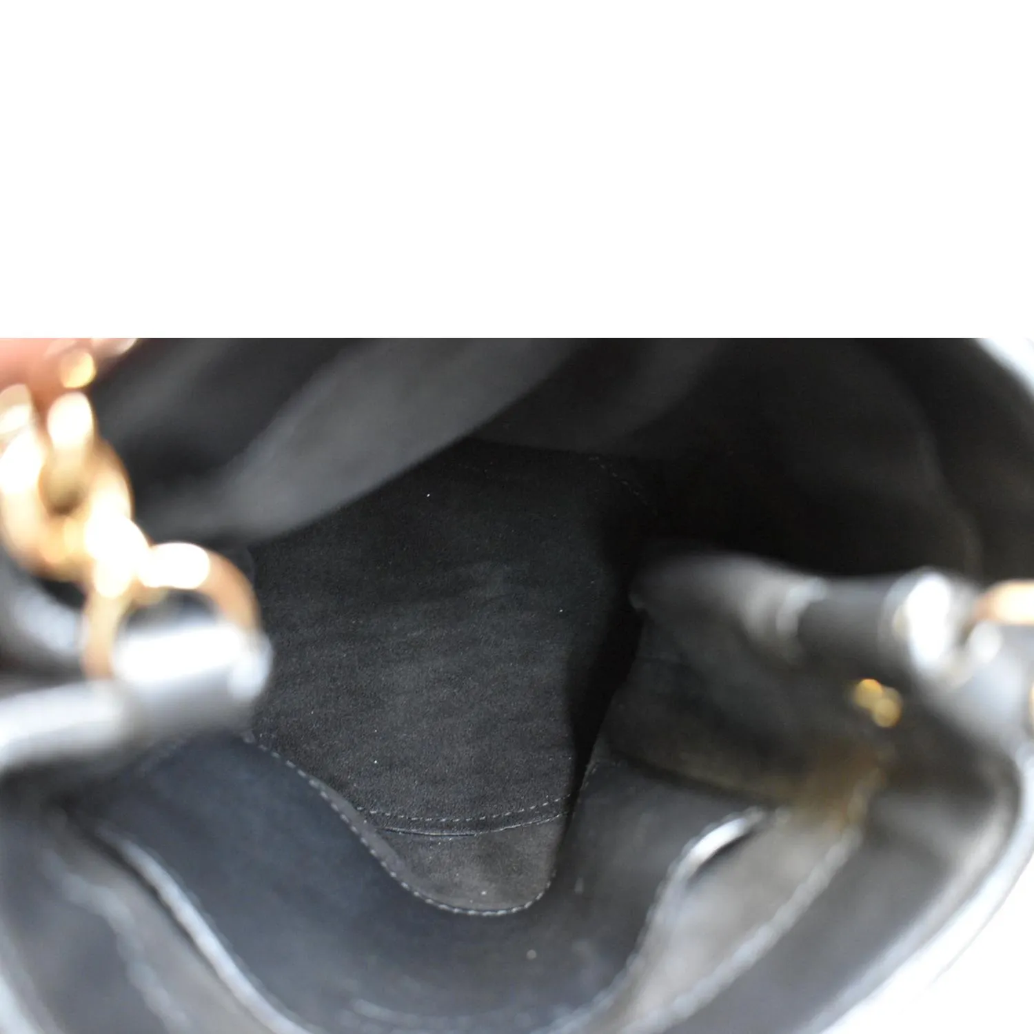 BURBERRY Mini Fringe Suede Crossbody Bucket Bag Black