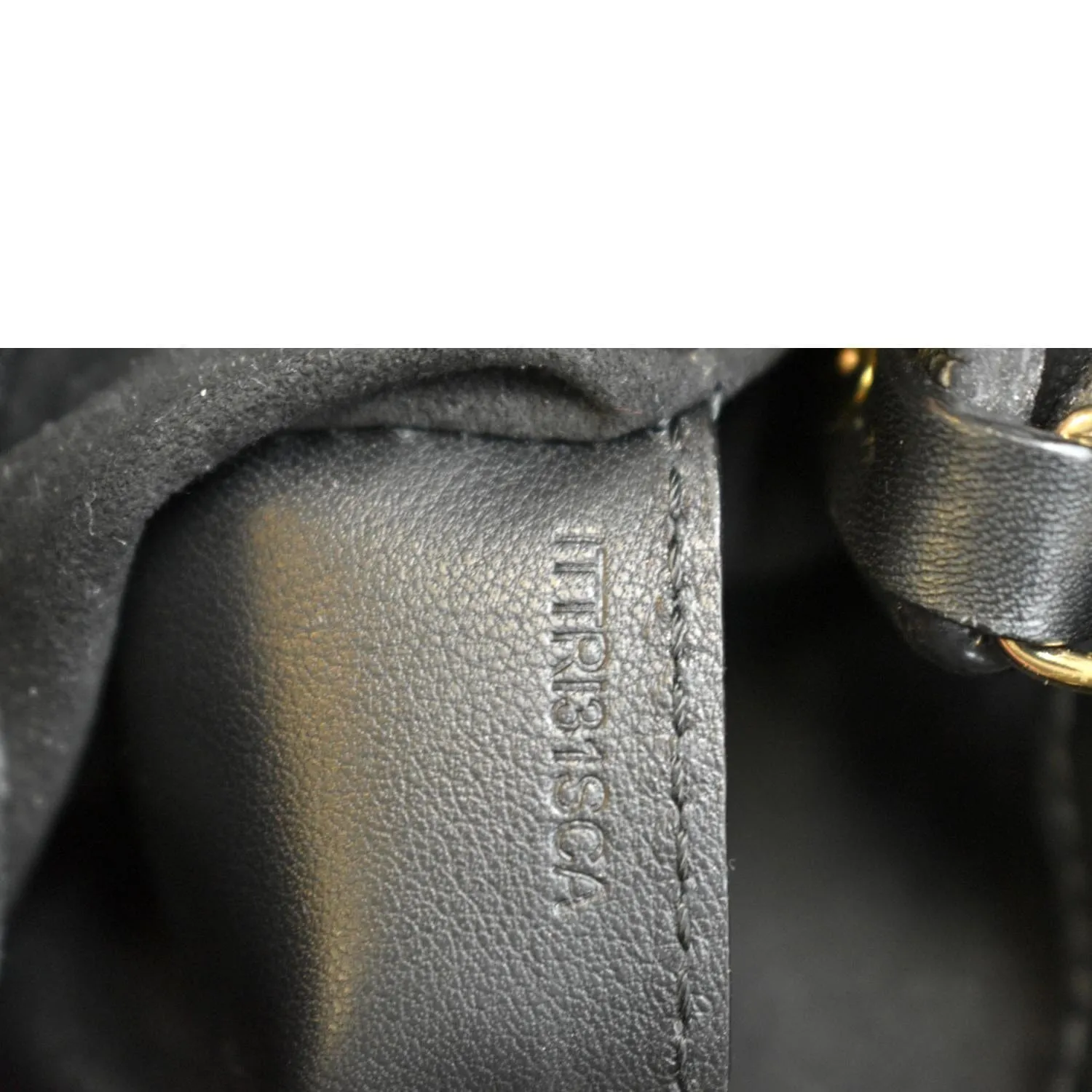 BURBERRY Mini Fringe Suede Crossbody Bucket Bag Black