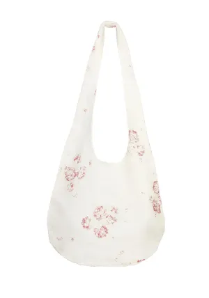 Camille - Cerise & Fawn boho beach bag on Oyster Linen