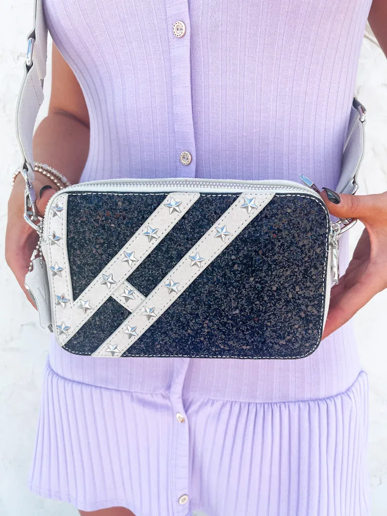Camino Crossbody By  Vintage Havana - Black Glitter