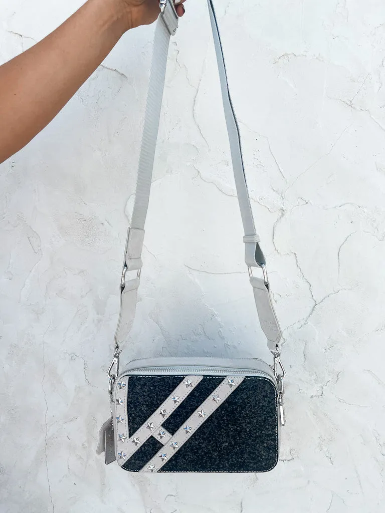 Camino Crossbody By  Vintage Havana - Black Glitter