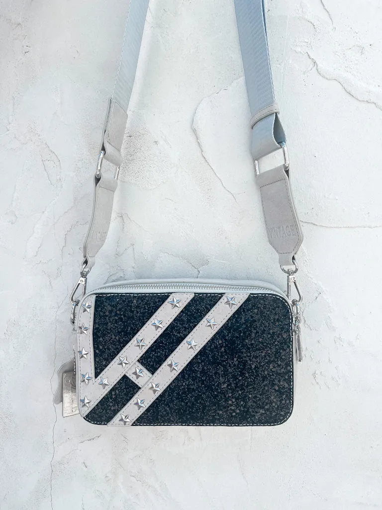 Camino Crossbody By  Vintage Havana - Black Glitter