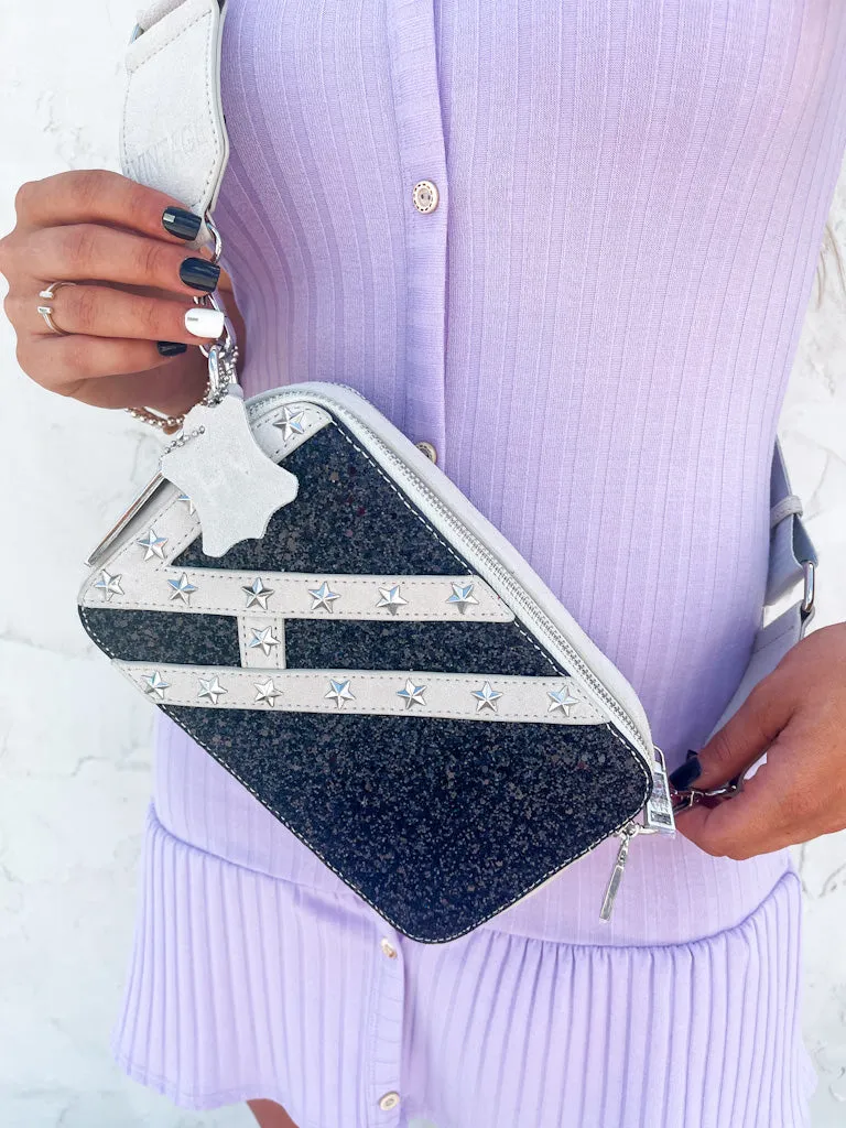 Camino Crossbody By  Vintage Havana - Black Glitter
