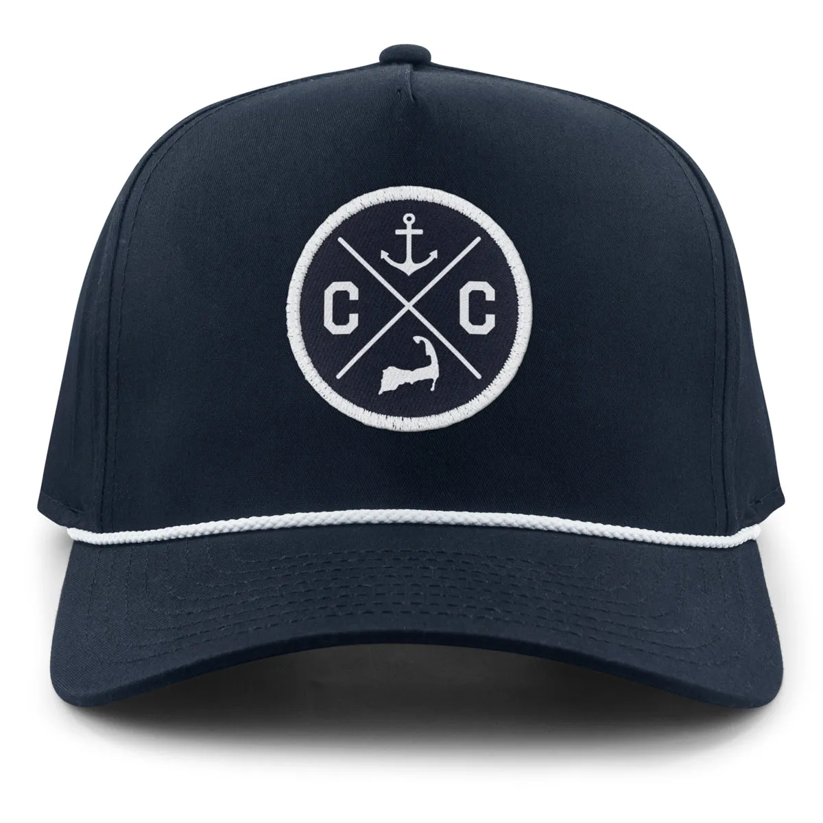 Cape Cod Emblem Circle Patch Rope Performance Hat